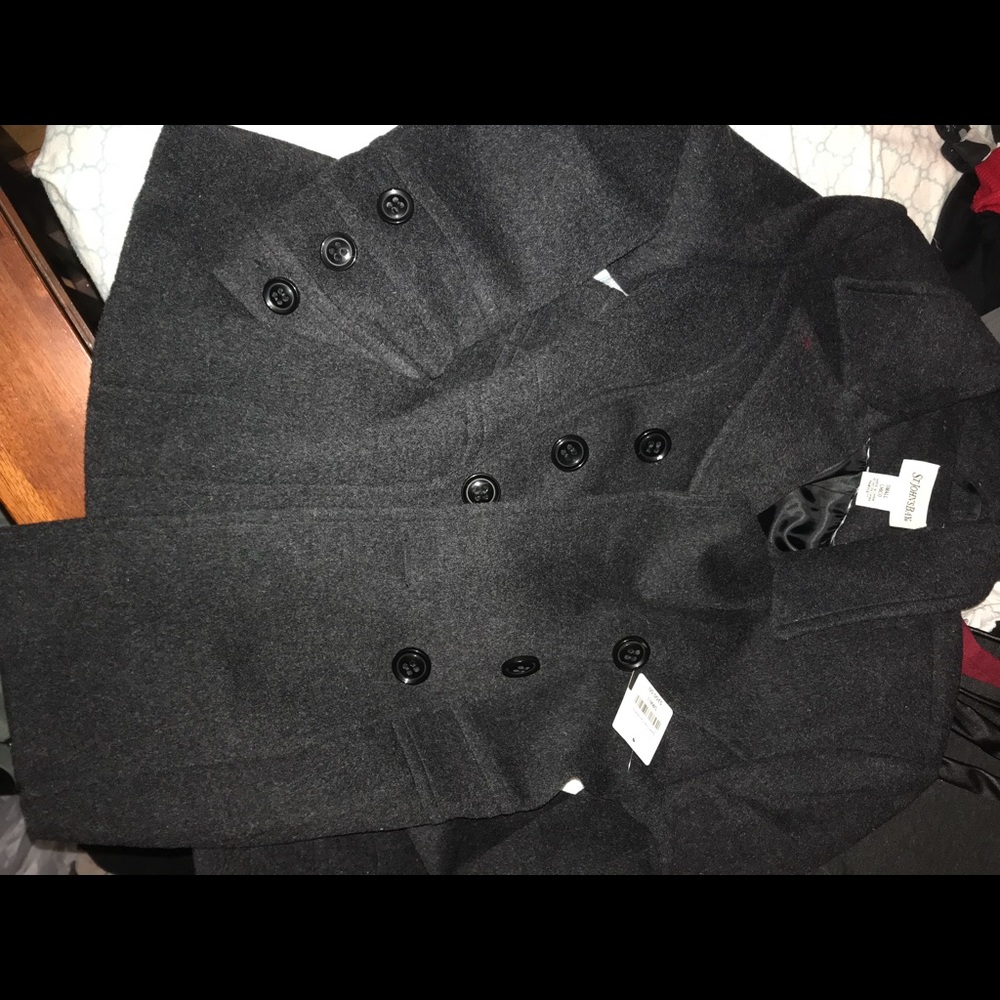 Cashmere Blend Short Peacoat